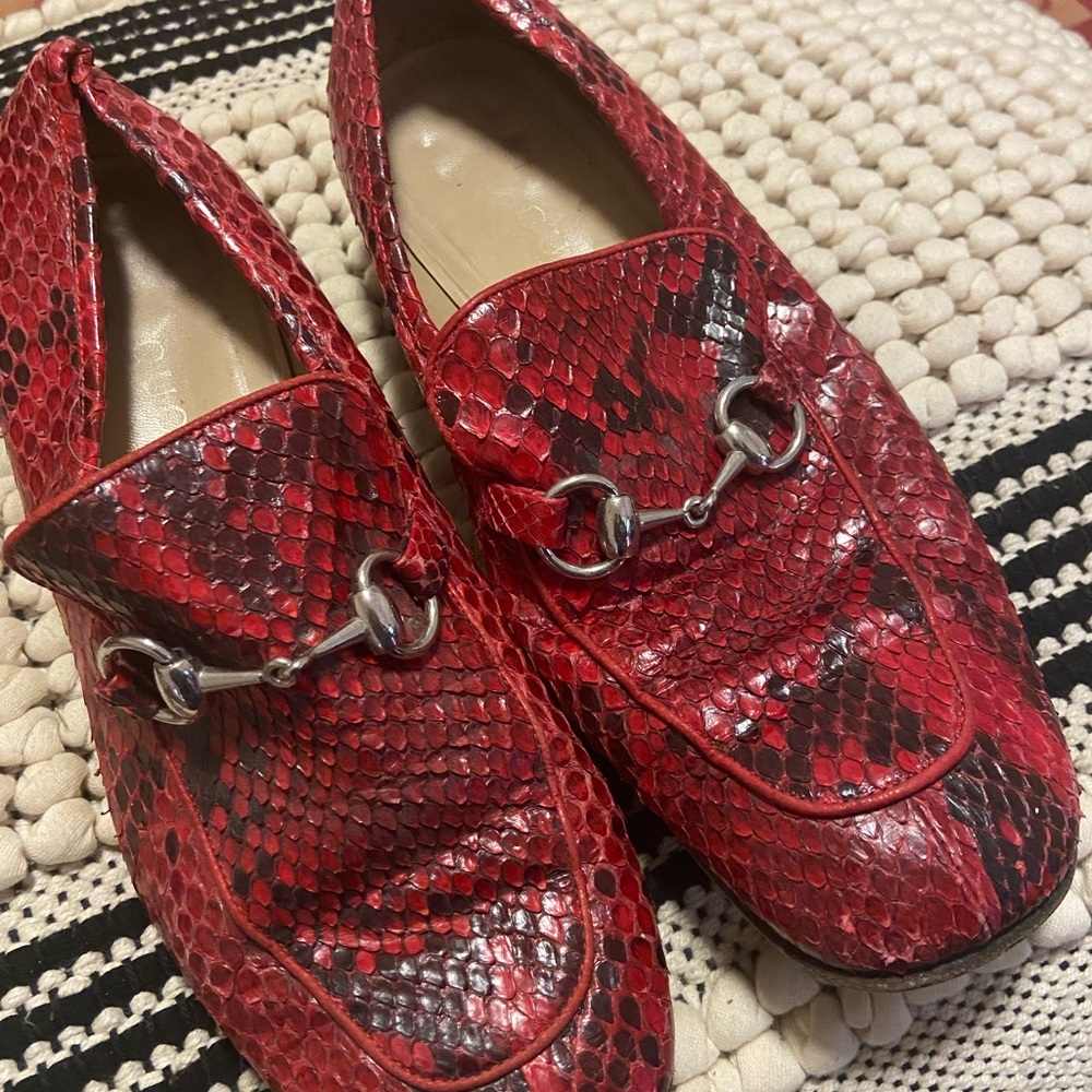 Authentic snake skin loafers